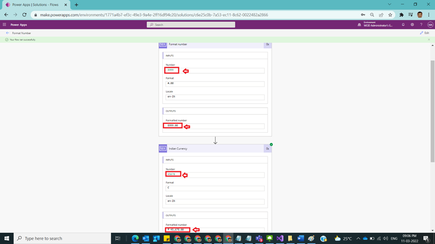 Format Number in Power Automate